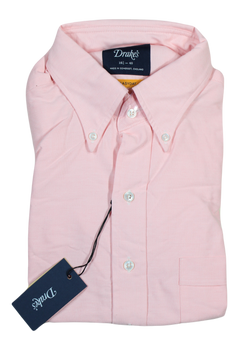 Drake's – Pink Oxford OCBD Shirt