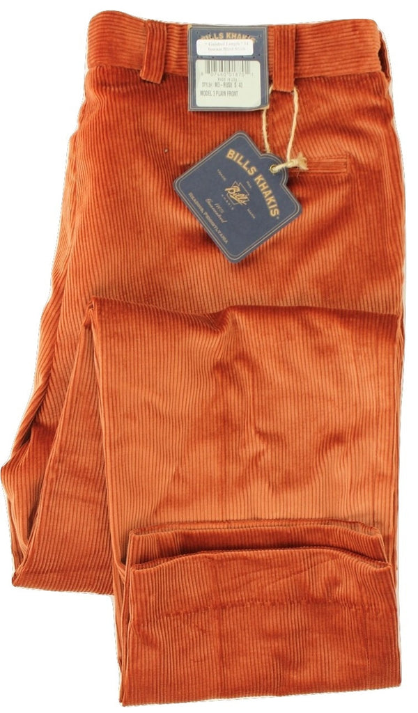 Bill's Khakis - Dark Orange Corduroy Pants - PEURIST