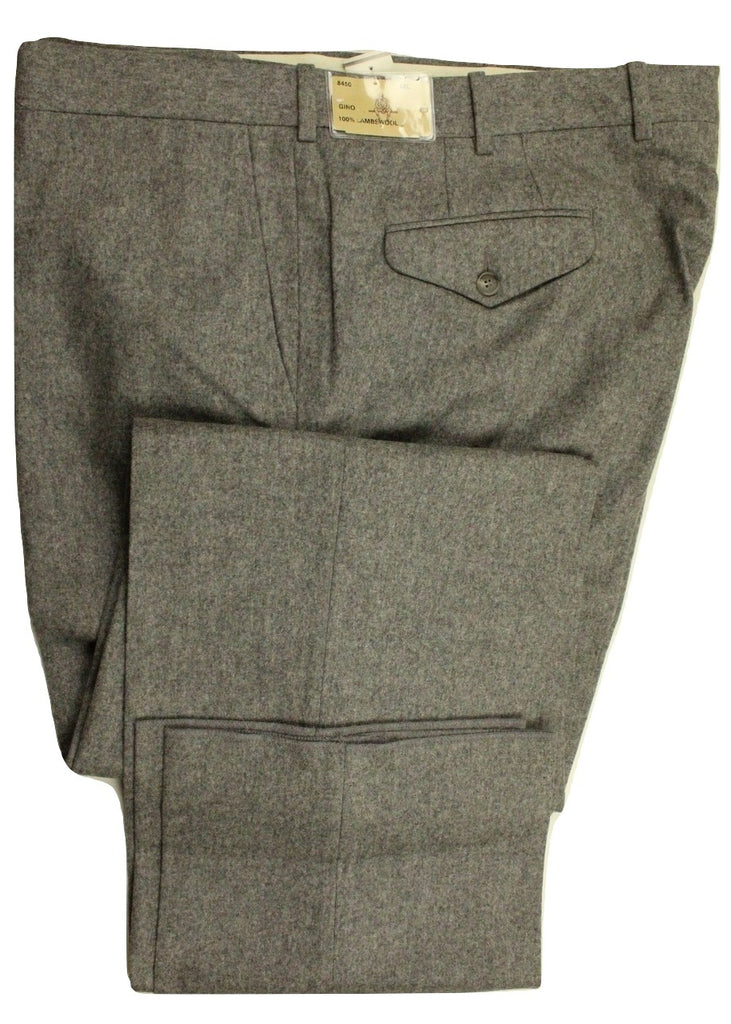 Paul Stuart – Light Gray Wool Flannel Pants - PEURIST