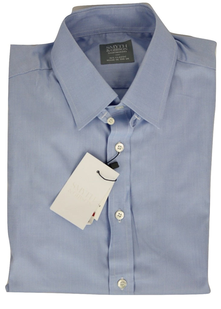 Smyth & Gibson - Blue Oxford Shirt w/Tab Collar - PEURIST