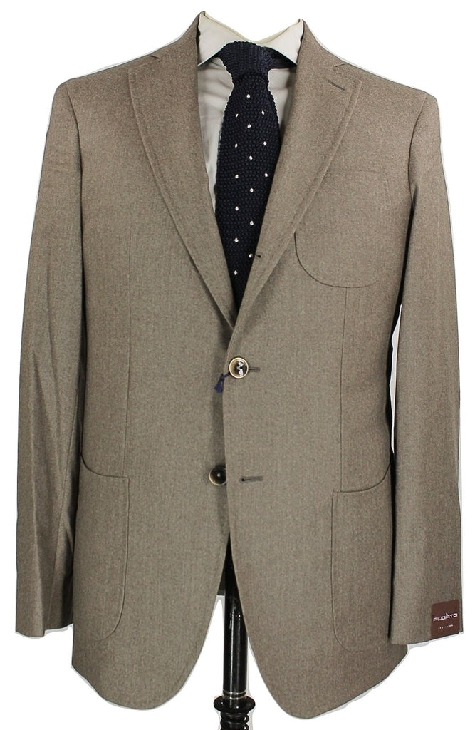 Fugato - Light Brown Wool Flannel Suit - PEURIST