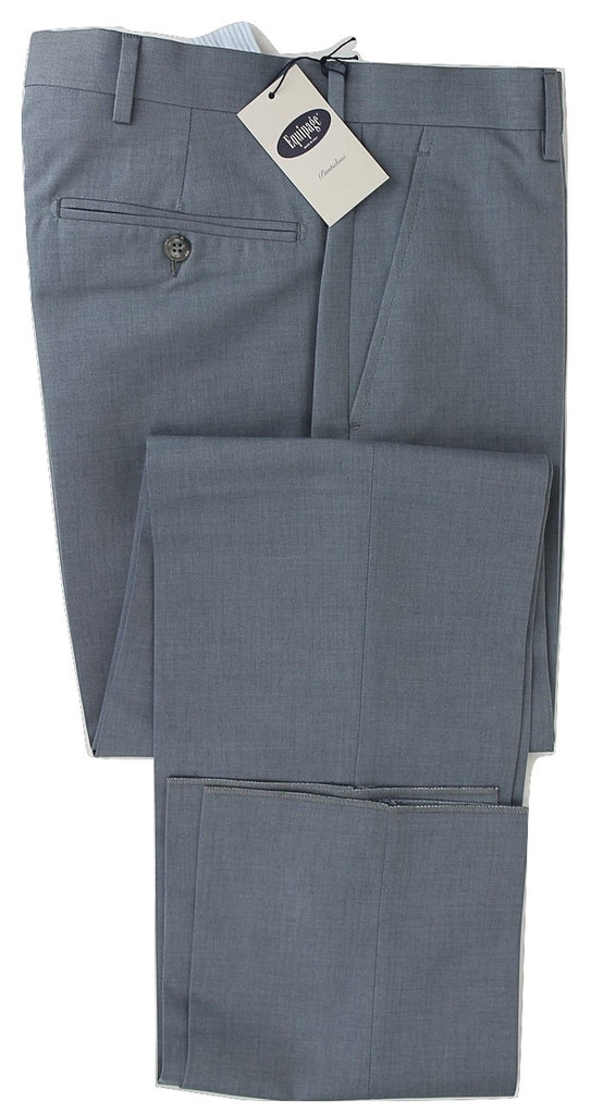 Equipage - Faded Blue Cotton/Wool Blend Pants - PEURIST