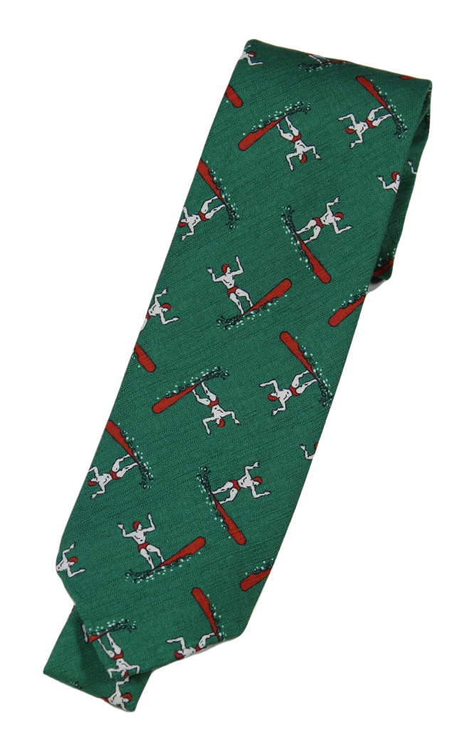 Drake's – Green Silk/Cotton Surfer Tie