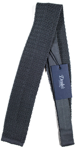 Drake's - Gray Knit Silk Tie