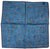 Drake's - Blue Wool/Silk Pocket Square w/Ski Print