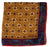 Drake's - Mustard Wool/Silk Pocket Square w/Tribal Print