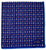 Drake's - Blue Cotton/Silk Pocket Square w/Multicolor Print