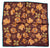 Drake's - Brown Wool/Silk Pocket Square w/Orange Harvest Print