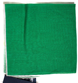 Drake's – Green Linen Blend Pocket Square