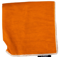Drake's – Orange Linen Blend Pocket Square