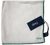 Drake's - White Linen Pocket Square w/Green Border