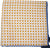 Drake's - Linen Pocket Square w/Yellow Polka Dots
