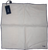 Drake's - White Linen Pocket Square w/Blue Border