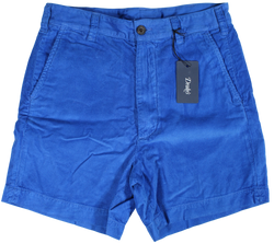 Drake's - Blue Cotton Corduroy Shorts