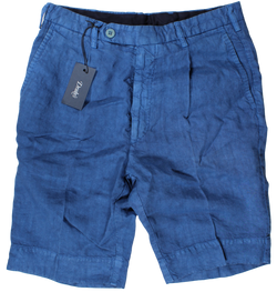 Drake's - Light Blue Washed Linen Shorts