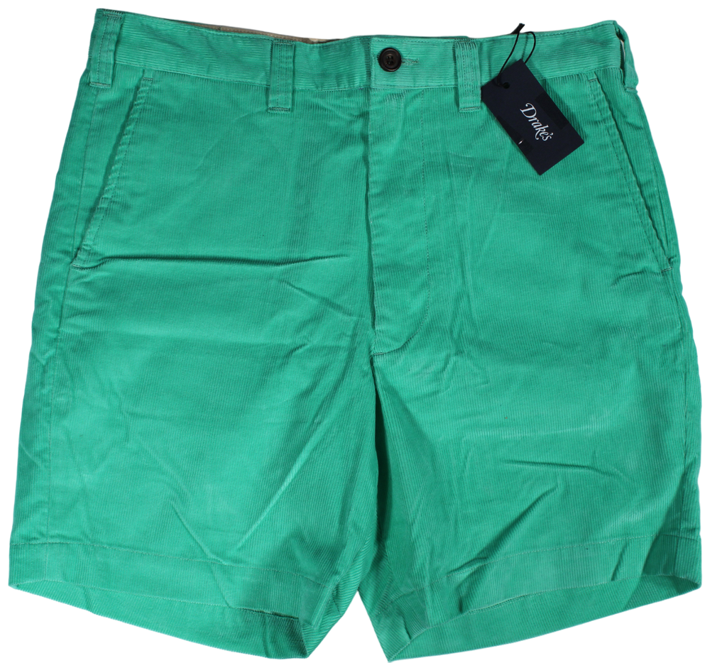 Drake's - Mint Green Cotton Corduroy Shorts