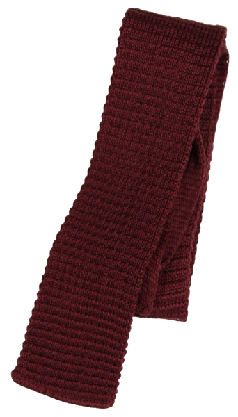 VTG - Rooster - Burgundy Cotton Knit Tie