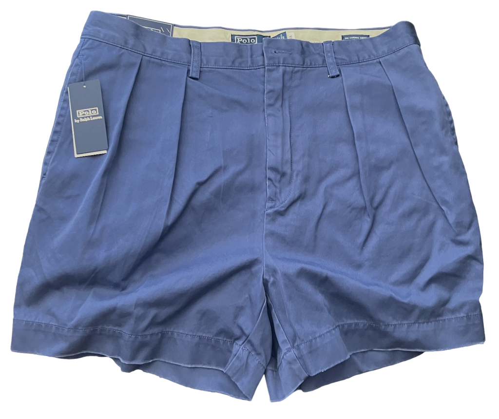 Polo Ralph Lauren - Blue Cotton Double-Pleated Short