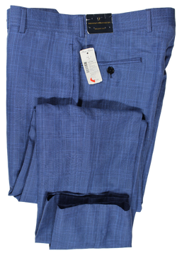 Brooks Brothers - Blue Plaid Linen/Wool Pants, Regent Fit (33x32)