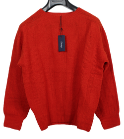 Drake's - Tomato Red Seed Stitch Wool Sweater (NWOT)