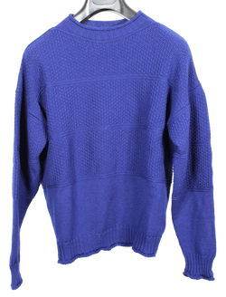 Drake's - Blue Cotton Rollneck Sweater