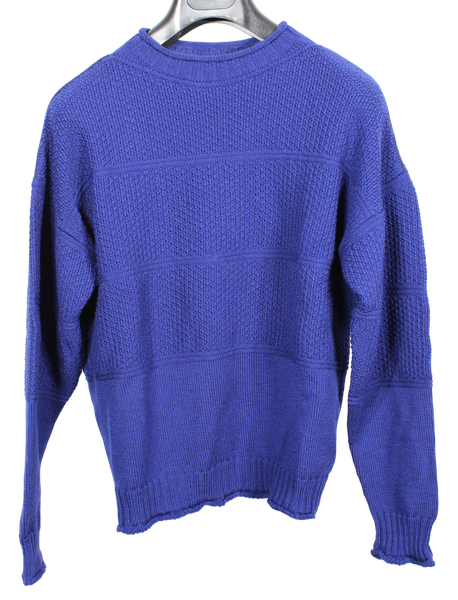 Drake's - Blue Cotton Rollneck Sweater