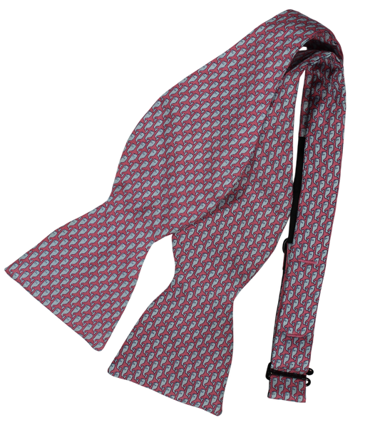 VTG - Vineyard Vines - Pink Bowtie w/Gray Whale Pattern