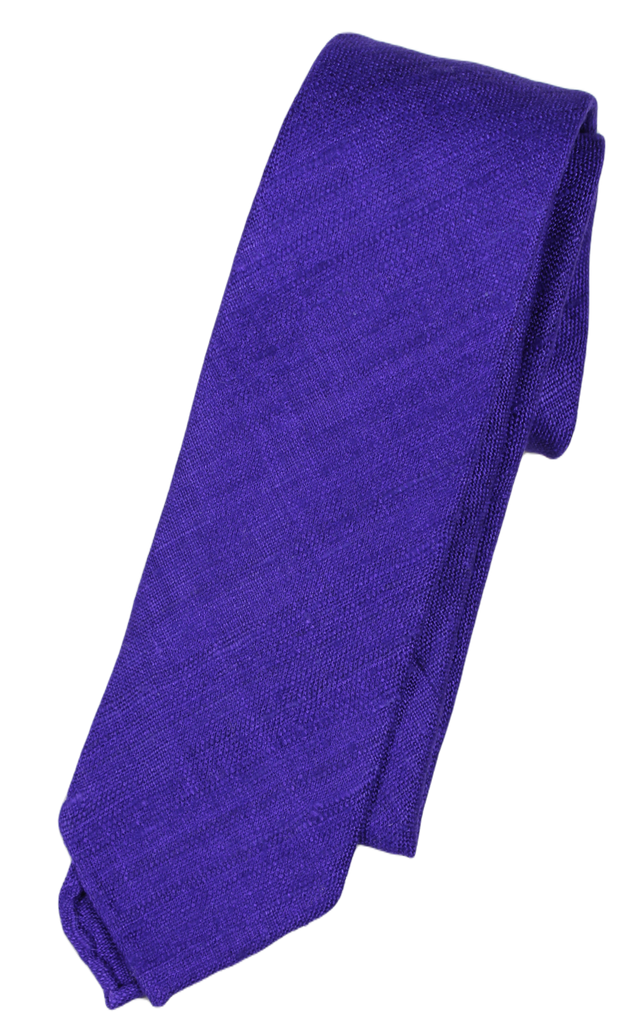 Drake's - Purple Raw Silk Tie