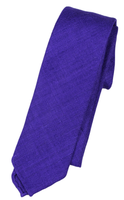 Drake's - Purple Raw Silk Tie