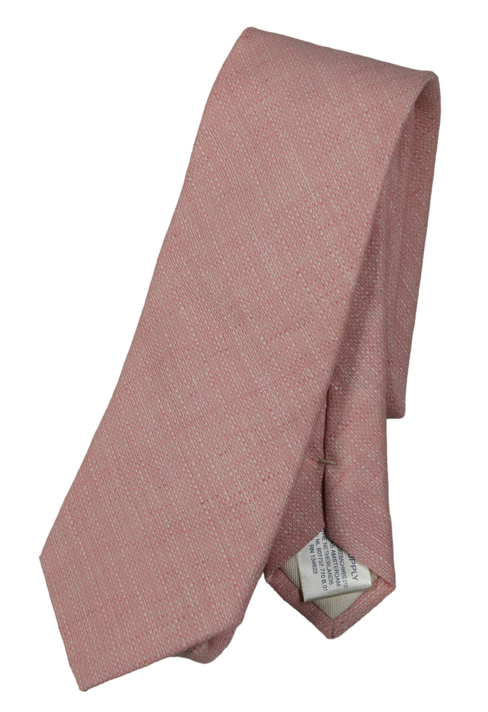 VTG - Suitsupply - Pink Linen/Wool/Silk Tie