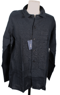 Drake's - Black Linen Shirt Jacket