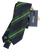 Drake's - Navy & Green Repp Stripe Silk Tie