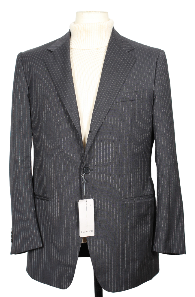 Cantarelli - Charcoal Wool Blazer w/Pinstripes