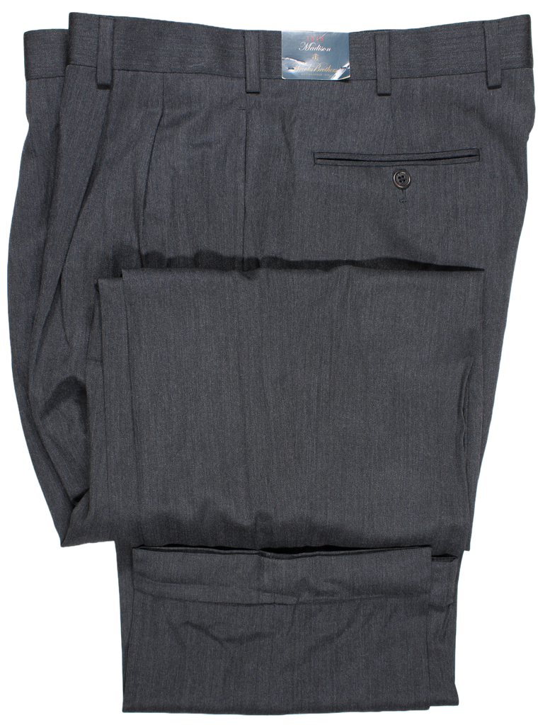 Brooks Brothers - 1818 Madison Charcoal Wool Pants