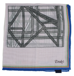Drake's – Andrew Bick Modern Art Geometric Pocket Square