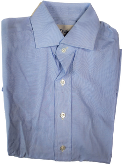 Drake's – Blue Cotton Dress Shirt