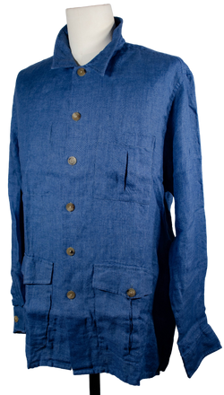 Drake's - Blue Linen Shirt Jacket