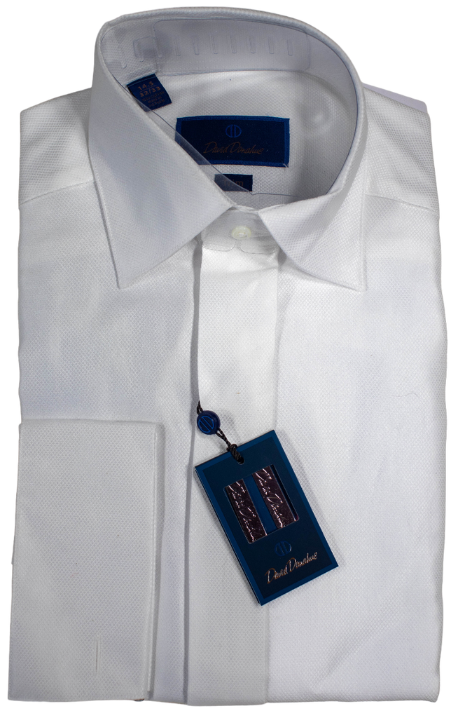David Donahue - White Tuxedo Shirt w/French Cuffs [FS]
