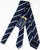 Drake's - Navy Grosgrain Silk Tie w/Repp Stripe