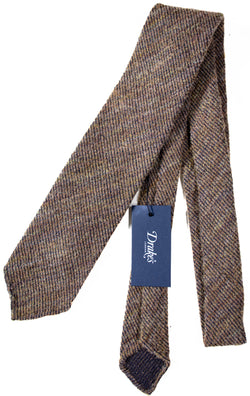 Drake's - Light Brown Wool Tweed Tie