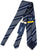 Drake's - Gray Silk Tie w/Navy Repp Stripe
