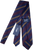 Drake's - Blue Grosgrain Silk Tie w/Repp Stripe