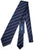 Drake's - Navy & Off-White Textured Repp Stripe Tie