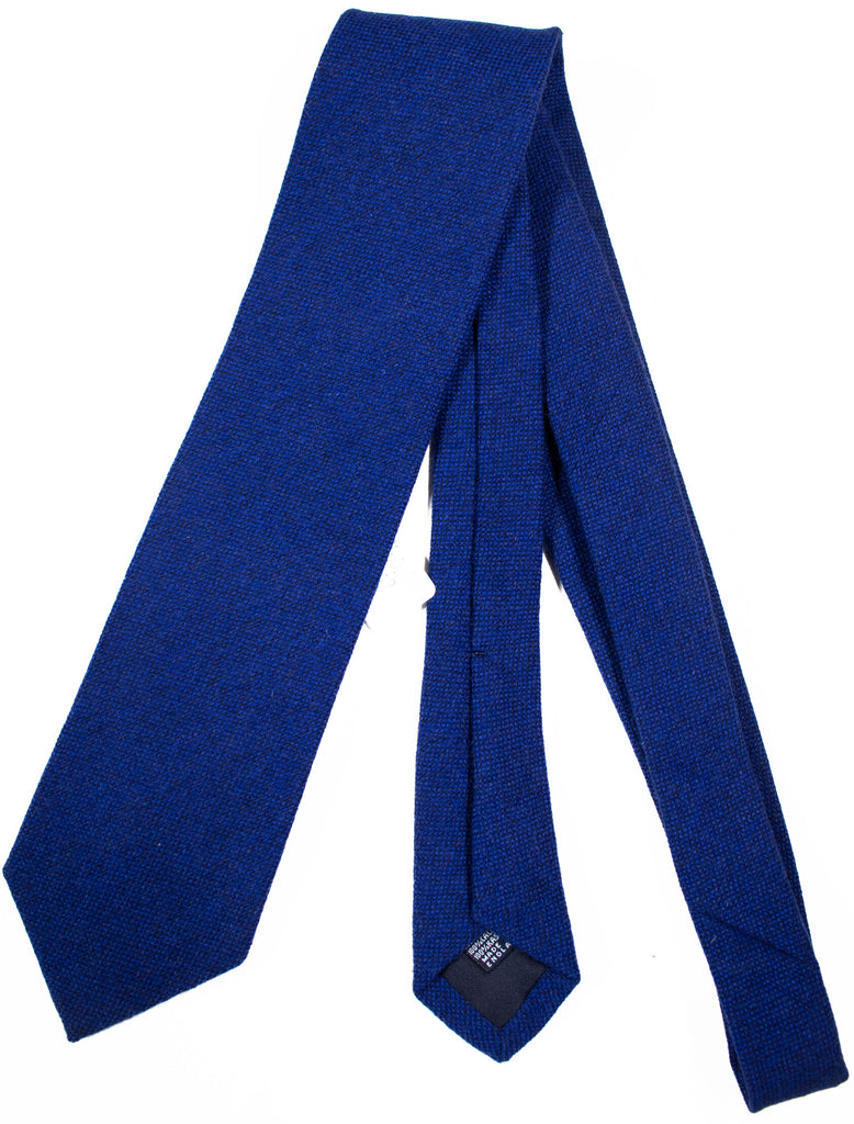 Drake's - Blue Cashmere Tie