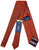 Drake's - Orange Grosgrain Silk Tie w/Penant Design