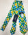 Drake's - Off-White Silk Tie w/Multicolored Lattice Check