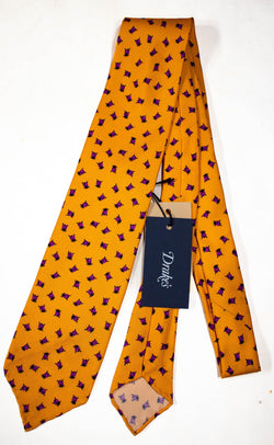 Drake's - Yellow Silk Tie w/Lady Bug Print