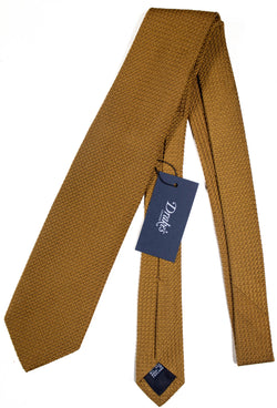 Drake's - Yellow Ochre Lined Grenadine Silk Tie