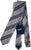 Drake's - Silver Grosgrain Silk Tie w/Repp Stripe