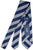 Drake's - Blue & Silver Repp Stripe Patterned Tie